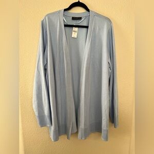NWT Lane Bryant Open Front Light Blue Lightweight Cardigan Women’s Size 26/28